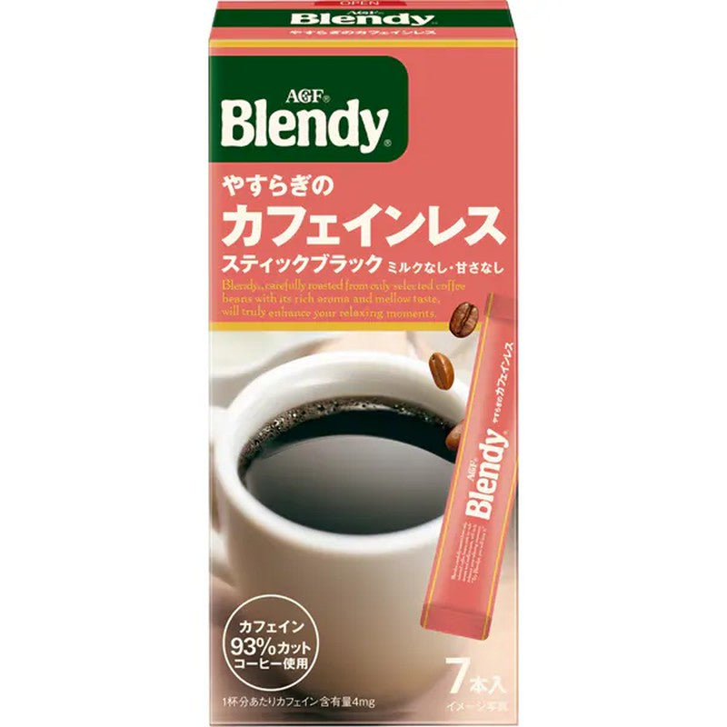 Blendy Personal Instant Coffee, Relaxing Decaffeinated, 7 Count [Instant Coffee]