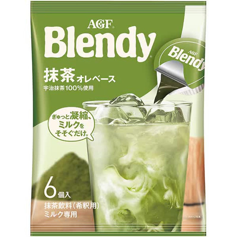 Ajinomoto AGF "Blendy_" Matcha Ole Base Portion, 6 Count [Instant Coffee]