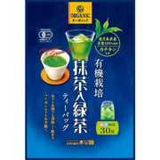 Mizusoen Honpo Organic Green Tea with Matcha, 3g x 30 Tea Bags, 90g