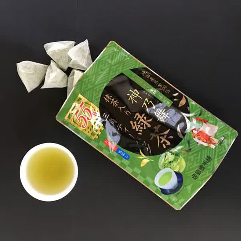 Kashimaen Honpo Kaminomai Matcha Green Tea, Triangular Tea Bags, 2.8g x 55 Tea Bags