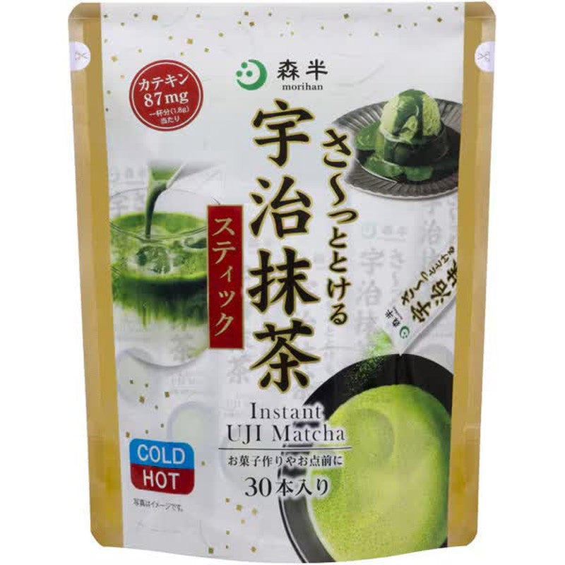 Morihan Quick Melting Uji Matcha 54g (1.8g x 30 sticks)