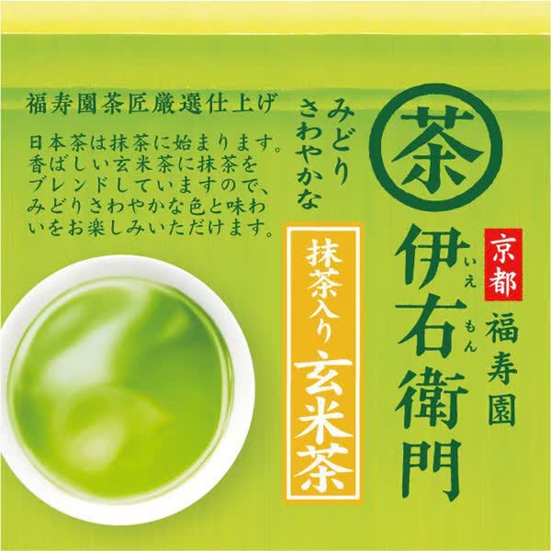 Uji no Tsuyu Iyemon Brown Rice Tea with Matcha, 200g