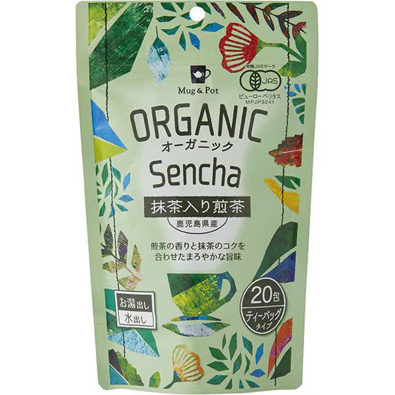 Mug & Pot Organic Sencha with Matcha, 40g (2g x 20 tea bags)