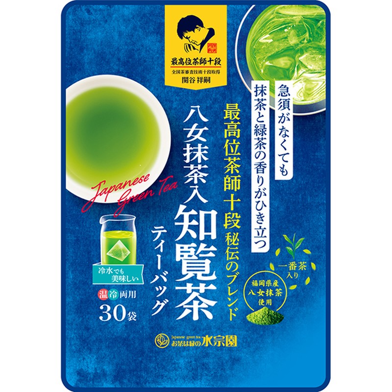 Suishoen Honpo 10th-Level Tea Master's Secret Yame Matcha with Chiran Tea Tea Bags, 90g (3g x 30 bags)