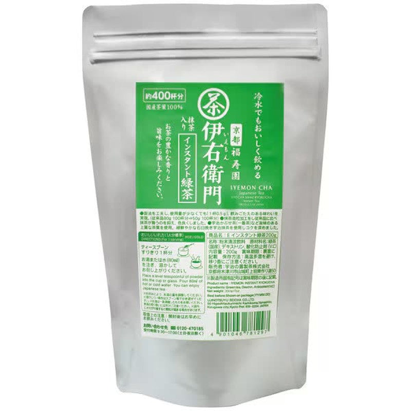 Uji no Tsuyu Iyemon Instant Green Tea with Matcha, 200g