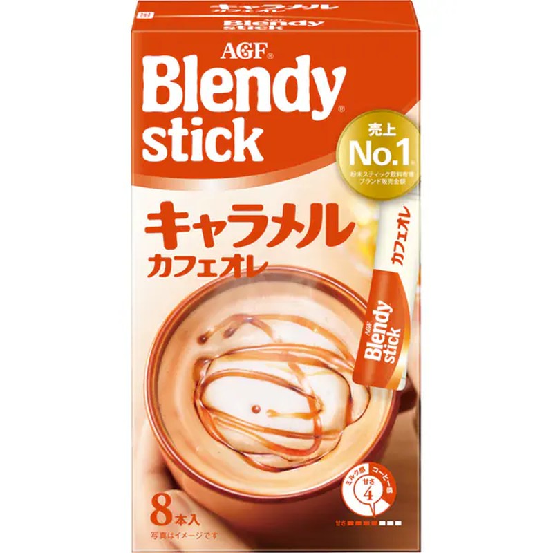 Blendy Blendy Stick Caramel Cafe au Lait, 8 sticks [Instant Coffee]