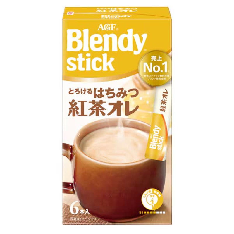 Blendy Blendy Stick Melting Honey Tea Au Lait, 6 sticks
