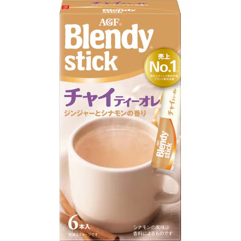 Blendy Blendy Stick Chai Tea Au Lait, 6 sticks