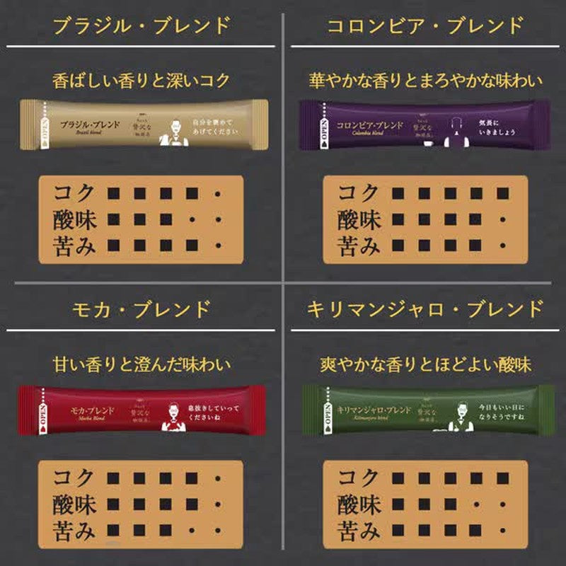 Ajinomoto AGF A Little Luxury Coffee Shop Black in Box Regional Blend Assortment (8 bottles)