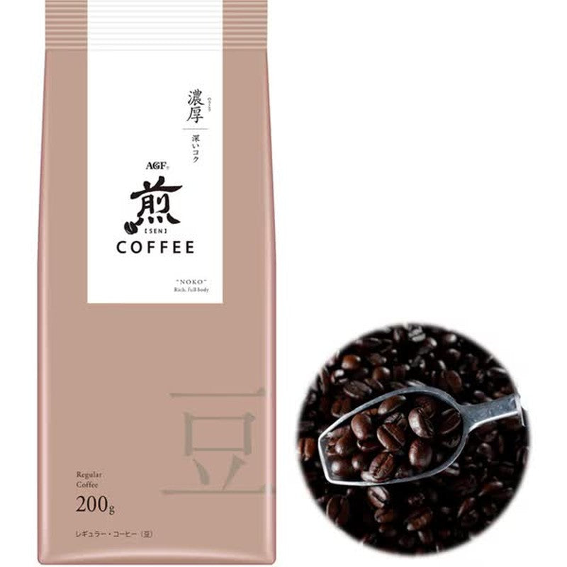 Ajinomoto AGF "Sen" Regular Coffee Beans, Rich, Deep Flavor, 200g