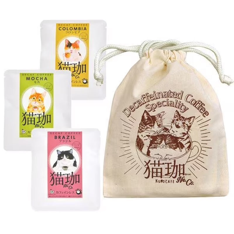 Noin Neko Decaf Drip Set, 1bag×3type (10g×3)