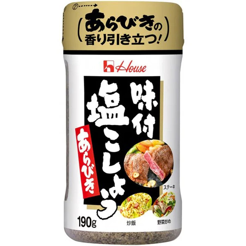 House Foods Seasoned Salt and Pepper, Coarsely Ground, 190g