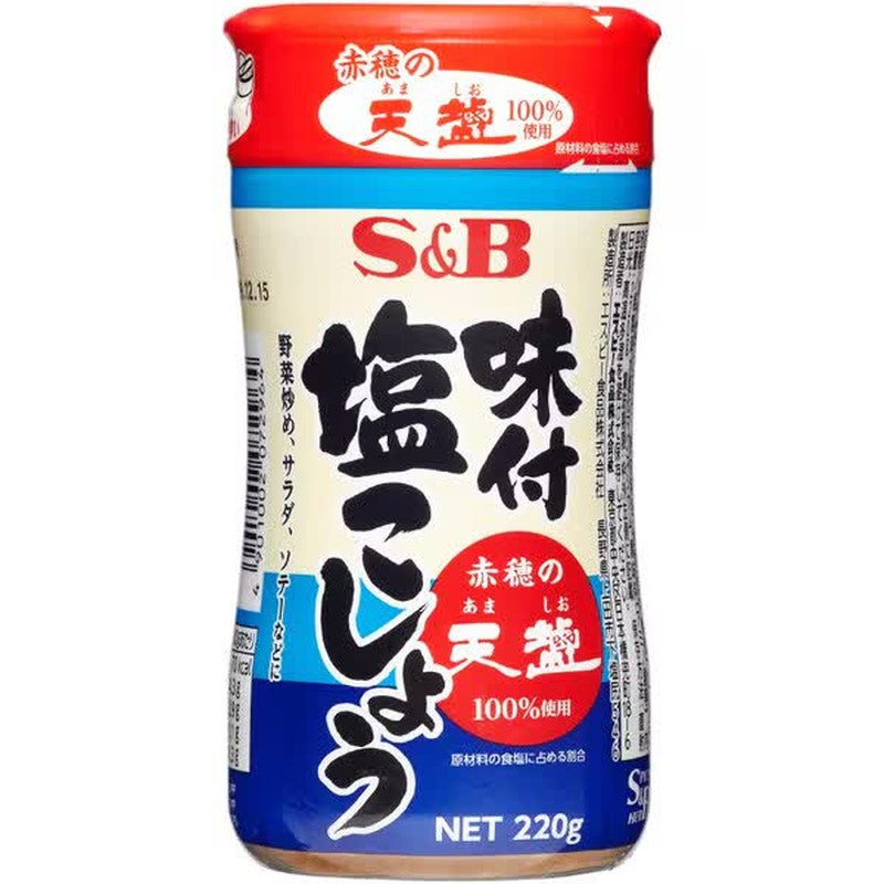 S&B Foods S&B Seasoned Salt and Pepper, Made with Ako's Tenshio Salt, 220g