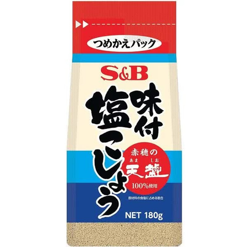 S&B Foods S&B Seasoned Salt and Pepper (Bag) Made with Ako's Tenshio Salt, 180g