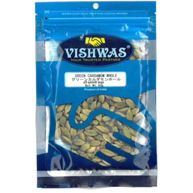 Vishwas Additive-Free Green Cardamom Pods 50g