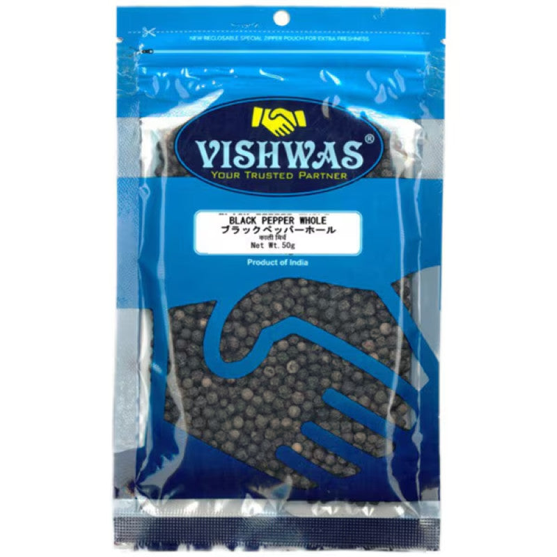 Vishwas Additive-Free Whole Black Peppercorns 50g