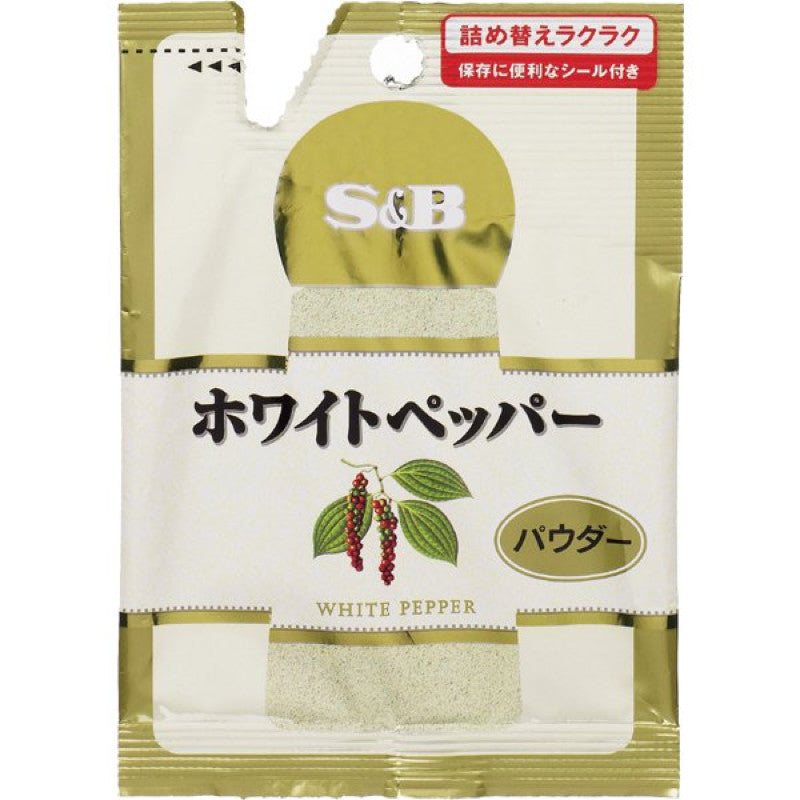 S&B White Pepper Powder, Refill 15g