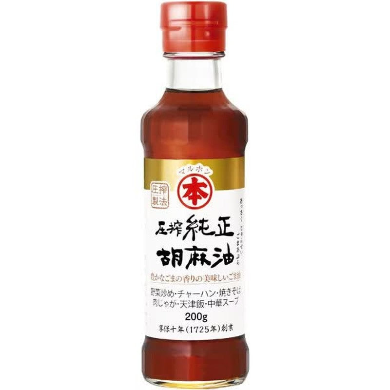 Takemoto Oil & Fat Maruhon Pressed Pure Sesame Oil 200g [Edible Sesame Oil]
