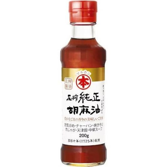 Takemoto Oil & Fat Maruhon Pressed Pure Sesame Oil 200g [Edible Sesame Oil]