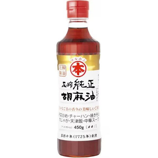 Takemoto Oil & Fat Maruhon Pressed Pure Sesame Oil (PET bottle) 450g [Edible Sesame Oil]