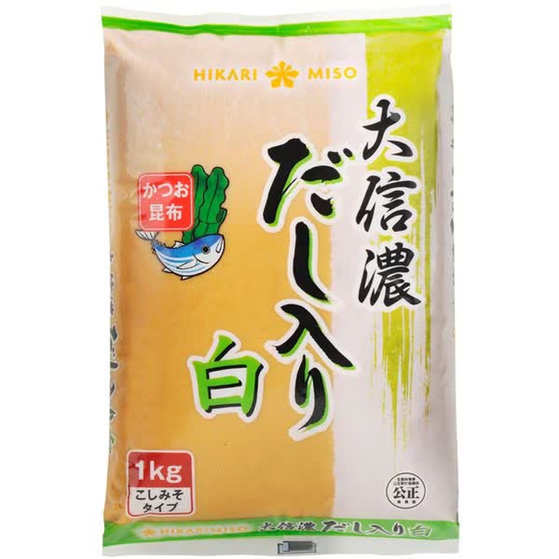 Hikari Miso Oshinano with Dashi, White, 1kg [Miso]