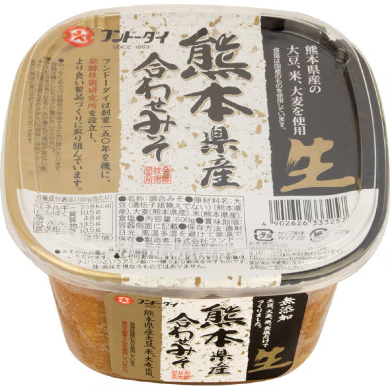 Fundodai Kumamoto Blended Raw Miso 600g