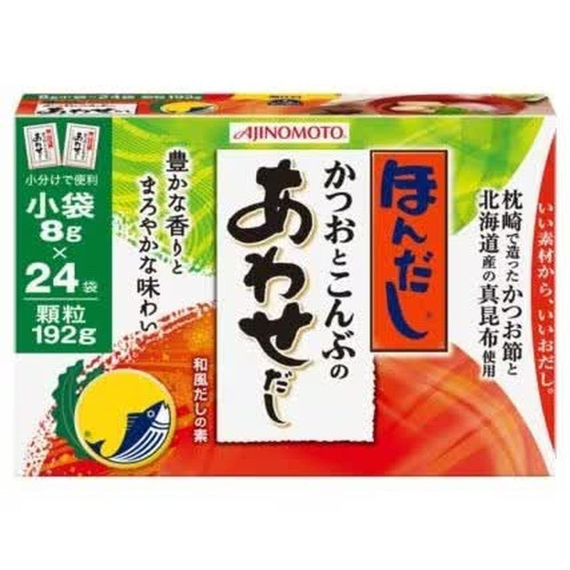 Ajinomoto Hon Dashi, Bonito and Konbu Dashi, 24 sachets (AK-24), 192g