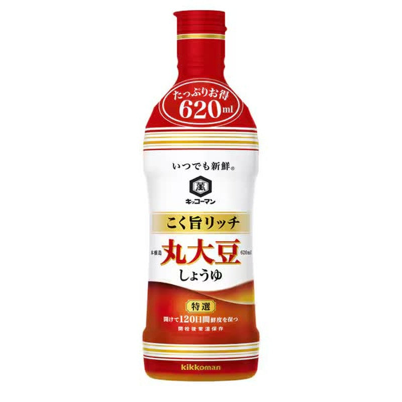Kikkoman Always Fresh Rich and Delicious Special Whole Soybean Soy Sauce 620ml