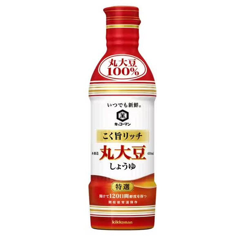 Kikkoman Always Fresh Rich and Delicious Special Whole Soybean Soy Sauce 450ml [Soy Sauce]
