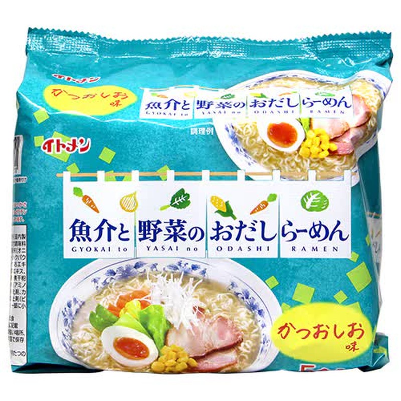Itomen Seafood and Vegetable Dashi Ramen, Salt Flavor, 5 servings, 425g
