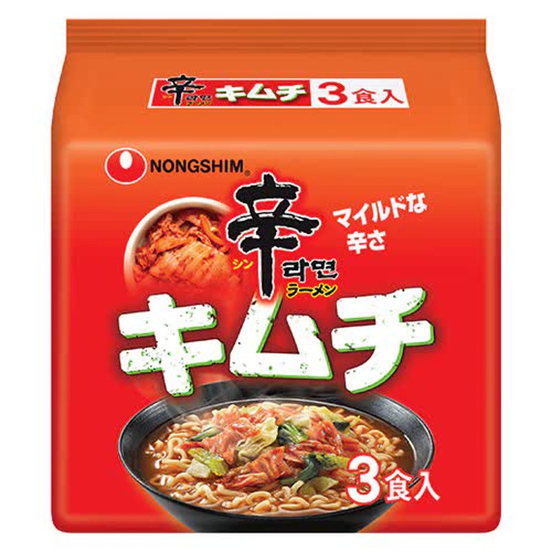Nongshim Shin Ramen Kimchi (120g x 3 servings) 360g