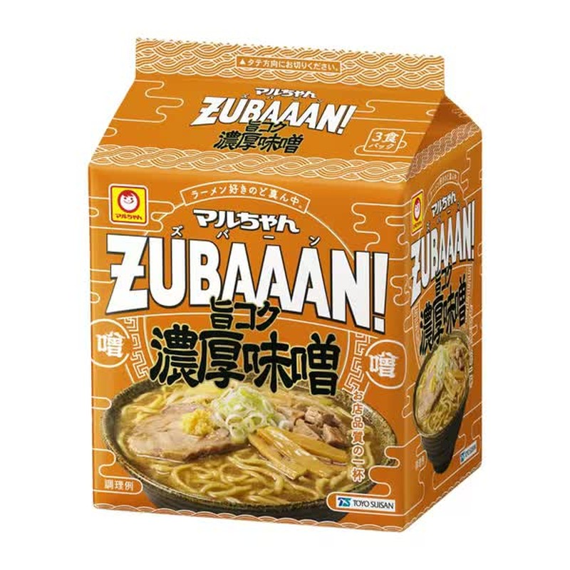 東洋水產丸ちゃん 丸ちゃん ZUBAAAN！濃鬱美味的味噌3包[泡麵]