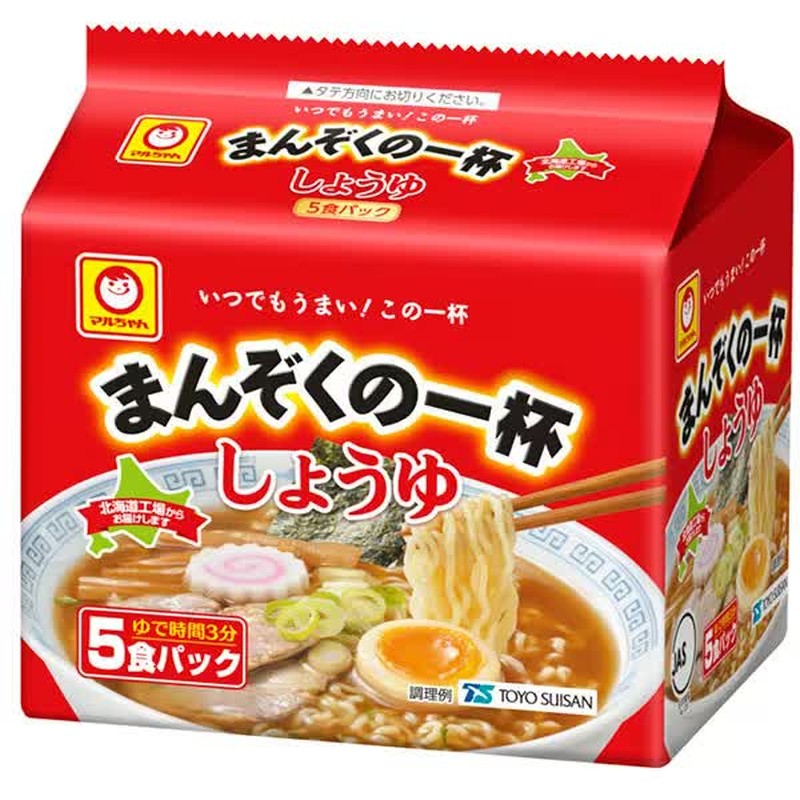 Toyo Suisan Maruchan Manzoku no Ippai Soy Sauce 5-pack 83g x 5 [Instant Ramen]