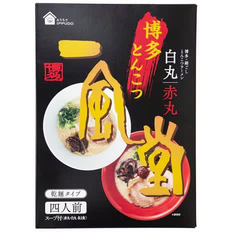 一風堂豬骨拉麵 紅白圓形4盒裝乾面