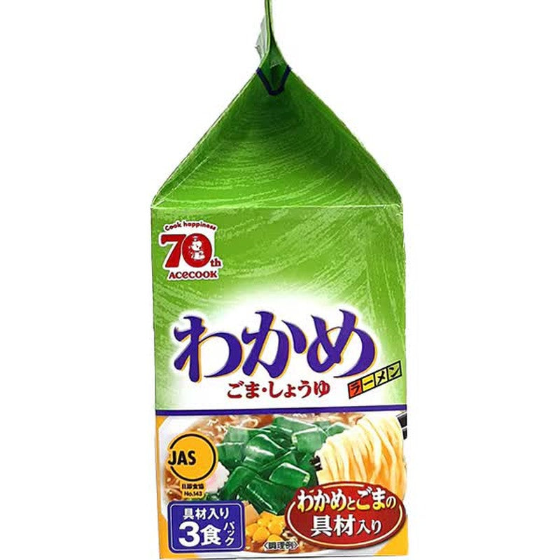 Acecook 海藻拉面（含芝麻和酱油）3 包