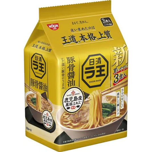 Nissin Foods Nissin Raoh Pork Bone Soy Sauce 3 Meal Pack 300g