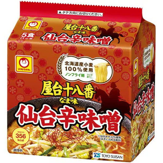 Toyo Suisan Maruchan Limited Yatai Juhachiban Nama-Aji Sendai Spicy Miso 5 meals (117g x 5 packs)