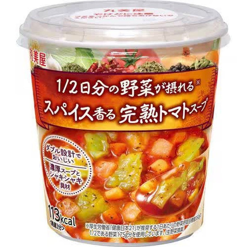 Marumiya Spicy Ripe Tomato Soup, 92.2g Cup, Containing Half a Day's Worth of Vegetables