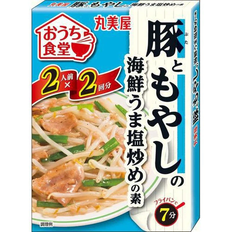 Marumiya Home Diner Pork and Bean Sprout Seafood Salt Stir-fry Base, Boxed, 140g