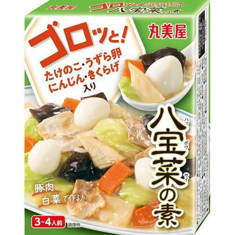 Marumiya Chunky Eight Treasures Seasoning with Bamboo Shoots, Quail Eggs, Carrots, and Wood Ear Mushrooms, 260g