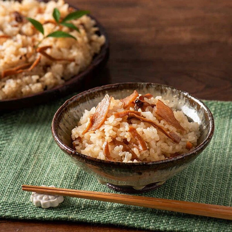 Kuze Fuku Shoten fk00279 Mixed Rice Base with King Oyster Mushrooms, Butter, and Soy Sauce, 150g [(Serves 2 cups) [Retort Pouch]]