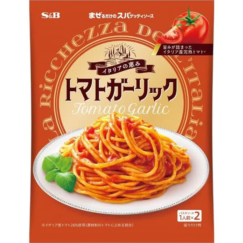 S&B Mix-and-Mix Spaghetti Sauce, Italian Blessings, Tomato and Garlic, 120g