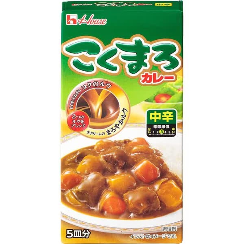 House Foods House 黑麻吕咖喱 中辣 88g [咖喱酱]