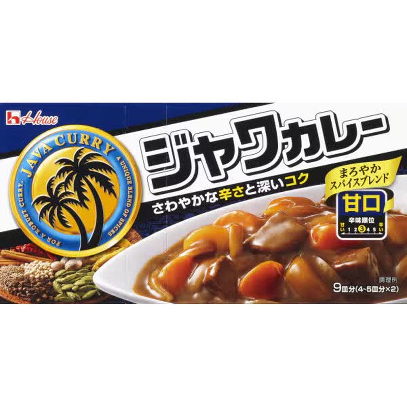House Foods 爪哇咖喱（微辣）185g [咖喱酱]
