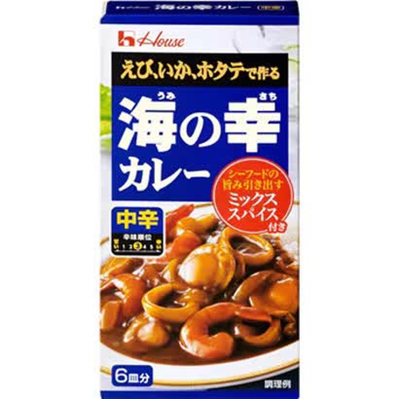 House Foods Seafood Curry, Medium Spicy, 120g [Curry Roux]