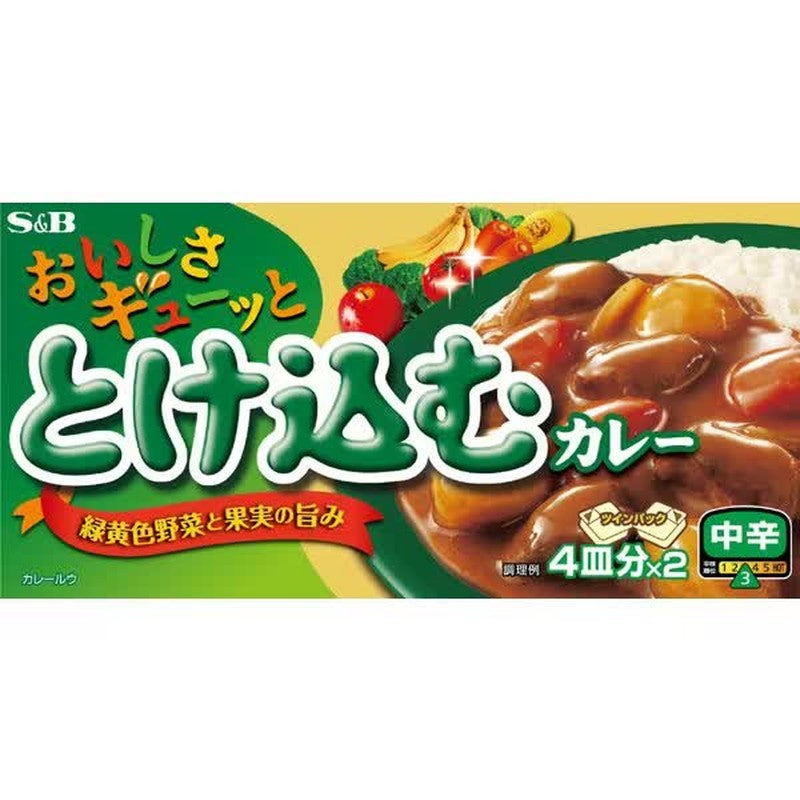 S&amp;B Foods 美味融化咖喱 中辣 140g [咖喱酱]