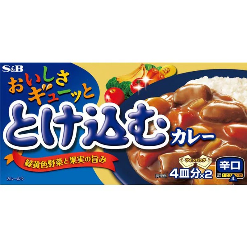 S&amp;B Foods 美味融化咖喱 辣味 140g [咖喱酱]