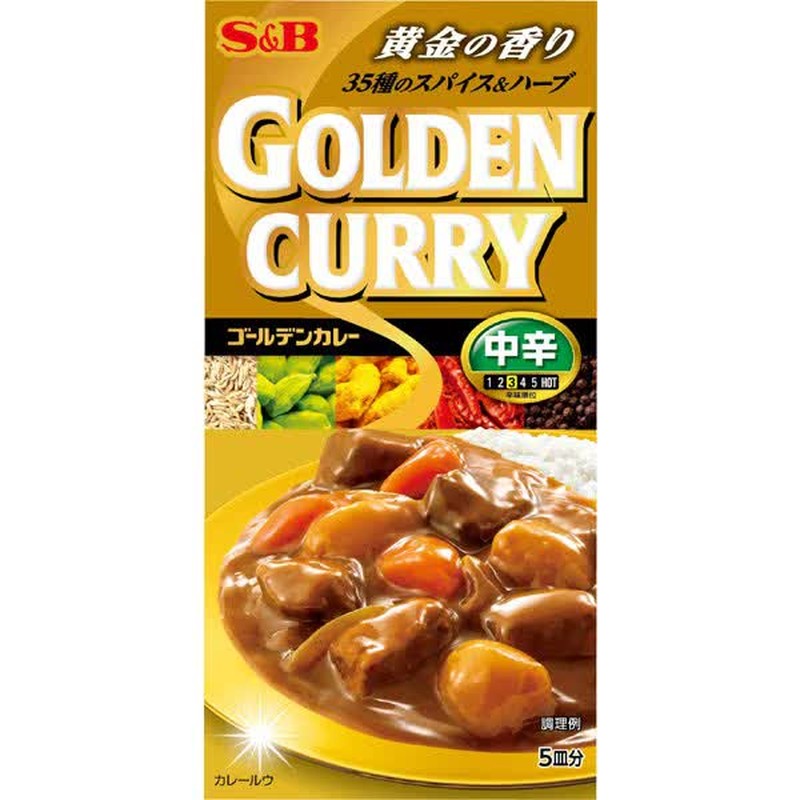 S&amp;B Foods 金咖喱 中辣 90g [咖喱酱]