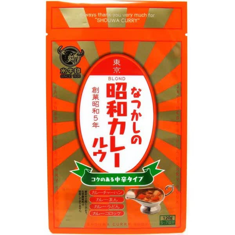 水牛食品 怀旧昭和咖喱酱 中辣 120g