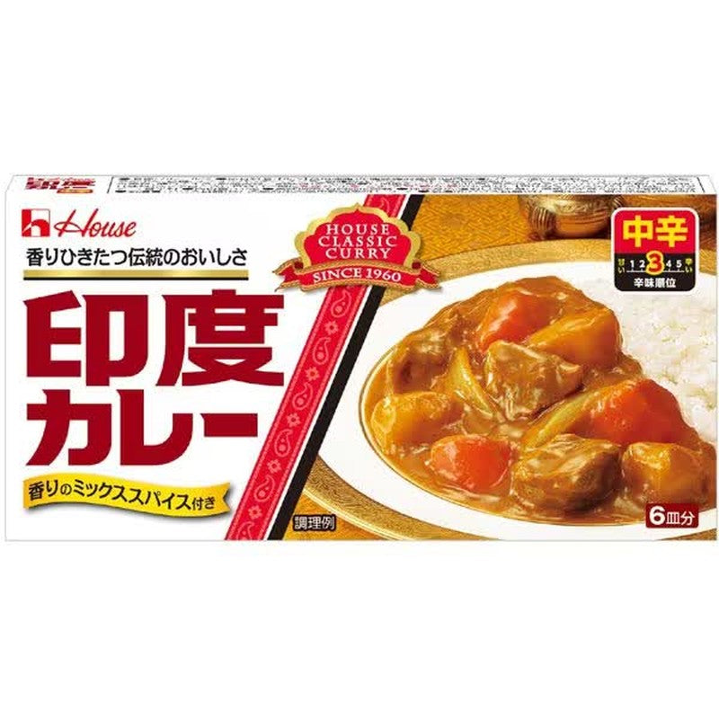 House Foods 印度咖喱，中辣，115克